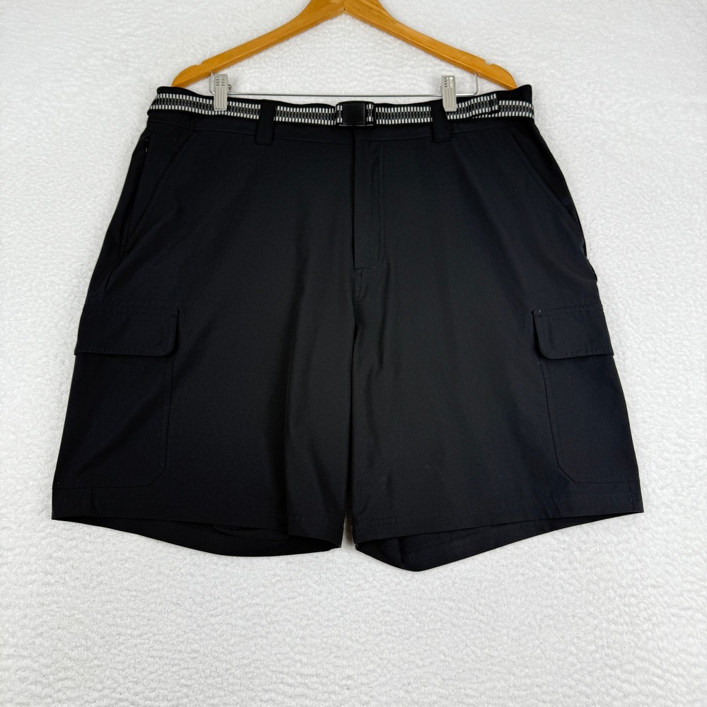 Orvis Tech Cargo‎ Shorts Men's 38x9 Black Stretch Comfort Belted